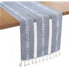 Bigqin Runner da tavolo grande, copertura decorativa con nappe in cotone e lino per mobile TV, soggiorno, tavolino da caffè, sala da pranzo, cucina, caffetteria, casa, interni, bar, feste, 180x33 cm