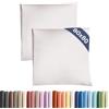 CGK Unlimited Federa 80x80 Grigio chiaro - Set da 2 - Federe in Microfibra di Alta Qualità - Morbide, Confortevoli e Lavabili in Lavatrice - Federa 80x80 per Cuscini, 2 Federe Grigio chiaro - OEKO-TEX Certificato