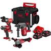 Milwaukee M18 FPP4HF-552P - KIT TRAPANO + TASSELLATORE + SMERIGLIATRICE + AVVITATORE + 2 BATTERIE 5.5AH E TROLLEY PACKOUT - MILWAUKEE