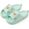 OrJana Sandali Unicorno. Ciabatte Piscina Antiscivolo. Pantofole estive. Zoccoli Sabot Impermeabili (Slide Verde Acqua, Sistema Taglie Calzature EU, Bimbo (0-5 Anni), Numero, Media, 28)