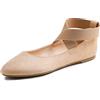 Feversole Ballerina Pelle Scamosciata Colorata con Cuscino in Memory Foam per amaretti da Donna Nudo Taglie 38 EU