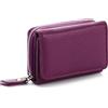 RRANCharltu Portafoglio Donna Piccolo in Pelle Portamonete Donna con Cerniera Coin Grande Capacità Mini Portafoglio con Slot Per Schede, Viola
