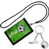 mohito Portafoglio con motivo calcio, Portafoglio Bambino con Portachiavi di Calcio, chiusura in tripla piegatura, Portamonete Con cordino per Fan di Calcio Portamonete da Viaggio