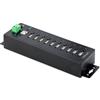 Startech.Com Hub USB 2.0 Industriale Black 10 porte USB210AIND USB A HUB