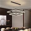 Generic Plafoniera, Lampada a Sospensione a LED, dimmerabile con Telecomando, Lampada a Sospensione, Regolabile in Altezza, lampadario per Soggiorno, Sala da Pranzo, Ufficio, Cam