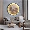 OOWOKS 80 cm Luna Lampada da parete interno Dimmerabile con Telecomando Applique a parete LED Moderna 45W Luce Rotonda ultrasottile Lampada da soffitto Luci del soggiorno Lampada decorativa luna grande