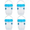 Genérico 4PCKit trap per calabrone esterno per bottiglia di plastica interna, trappole per calabrone asiatico selettivo, trappole e calabroni esterni, trappole per zanzare, mosca, mosca (blu)