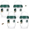 Genérico Tap Trap esterno 4PCKit trappole calabrone per bottiglia di plastica interna, trappole per calabrone asiatico selettivo, trappole e calabroni esterni, trappole per zanzare, mosca, mosca (verde scuro)