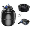 AquaOne - Set di filtri per laghetto n. 28 CPF 75000, filtro a pressione 80 W, pompa per laghetto, fino a 100.000 l, lampada UV