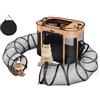 Ownpets Tunnel per recinto per gatti all'aperto, box portatile pieghevole per cuccioli, trasportino per animali domestici, gabbia per uso interno ed esterno