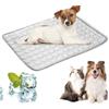LURNODY Tappetino Refrigerante Cane e Gatto 62 * 50cm Tappetino Refrigerante per Cani Rinfrescante Autorinfrescante Non Tossico Lavabile per Animali di Piccola, Media e Grande Taglia （grigioM）