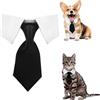 Biliant Papillon per cani e gatti, regolabile, per cani, gatti, per smoking, matrimonio, per animali domestici, costume per gatti e cani, collare per cani piccolo per il compleanno del cane, matrimonio Pasqua