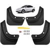 GAFAT 2025 2026 Tesla Model Y Juniper Premium Performance Parafanghi Anteriore e Posteriore, Paraspruzzi, Non Necessaria Foratura, Forte Tenacità Accessori, OEM Originale (4 Pezzi) [Non Stαndαrd]