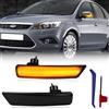 POPMOTORZ LED Indicatori di Direzione Specchietto Retrovisore per Ford Focus 2008-2016, Frecce LED Specchietto con Canbus Senza Errori 2835 SMD Nero, 2 Pezzi