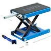 Orion Motor Tech Ponte Sollevatore a Forbice per Moto Altezza Regolabile 9.5-35 cm capacità Max. 500kg Cavalletto Alzamoto da Officina con Piattaforma 23 x 37 cm per Moto, Blu