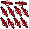 Futheda, 10 luci di posizione laterali, 12 V, 6 SMD, luci di posizione anteriori posteriori, indicatori di posizione per rimorchi, camion, camper, camion, autobus, barca, trattore, colore: rosso