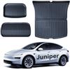 LANTU Tappetino per Bagagliaio 3 Pezzi per Tesla Model Y 2025-2026 Premium/Performance TPE All Weather Protezione del Bagagliaio, Posteriore, Inferiore e Anteriore Antiscivolo e Impermeabile