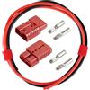 efuturetime 2 PZ. Connettore Anderson 50A con cavo elettrico da 60 cm AWG-10, set di connettori per batteria ad alta corrente per auto, roulotte, barche, sistemi solari, Rosso