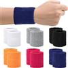 Youkly 12 fasce per il sudore, colorate, braccialetti assorbenti, in cotone, unisex, per tennis, basket, calcio, corsa, ginnastica (C)