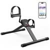 Lacuffy Pedaliera Riabilitazione per Casa e Ufficio, Mini Cyclette da Casa Pieghevole, Cyclette da Seduta con Display LCD con 2 Livelli di Resistenza