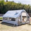 Miuxe Casa Di Tenda Gonfiabile Tenda Da Campeggio 6-8 Posti Per Famiglie Con Foro Per Stufa, 4 Stagioni Tienda Hinchable Tenda Pop-up Con Borsa Portaoggetti, Grande Tenda Ad Aria