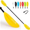 Abahub 218/230/241 cm Pagaia Kayak Alluminio Doppia Remi Kayak Paddle Pagaie da Kayak con Paddle Line per Kayak Barca a Remi Canoa Nero/Bianco/Rosso/Blu/Verde/Arancione/Giallo