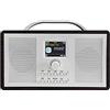 ALANO FM/DAB+ Radio/Bluetooth/AUX IN radio dab portatile a colori in legno con display a colori 2.4 TFT e doppia modalità sveglia, radio dab con design retrò per giardino e cucina (marrone scuro)