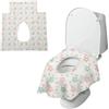 CUEMOON 25 Pezzi 60 * 65CM Grande Copriwater, Copriwater Monouso Antibatterico, Cuscino con Motivo Stampato per WC Coprisedile per Toilette Pubblico e di Casa