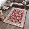 TAPISO Dubai Tappeto Tradizionale Pelo Corto Soggiorno Design Classico Motivo Floreale Ornamenti Tonalità Rosso Beige Salotto Sala Camera Ufficio Oeko-Tex 200 x 300 cm