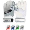 HUDORA Guanti da portiere - Guanti da calcio imbottiti per bambini e ragazzi in taglia S - dorso in schiuma - guanti da calcio con chiusura in velcro - grigio