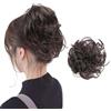 XFSRG Coda Capelli Extension Elastici Chignon Finti Sintetica Ondulato Voluminoso con Fascia per Riccio Disordinato in Fibra Sintetica Naturale Ideale per Sposa o Cerimonia（Nero）