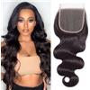 Huarisi 4x4 Closure Human Hair 20 Inch Free Part Lace Closures 12a Grade Brazilian Body Wave Virgin Wavy Hair Natural Colour Soft Transparent Lace Sew in Natural Hairline for Women