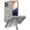 ZAGG Crystal Palace Snap KS Case Rinforzato in Grafene con Supporto Integrato per iPhone 16 Pro Max [6,9 pollici], MagSafe Compatibile, Anti-Giallo, Shockproof (Trasparente)