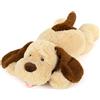MorisMos Cane Peluche Grande XXL 80cm, Kawaii Cucciolo di Peluche Gigante Morbido Coccoloso Marrone Chiaro, Carini Regalo Natale per Bambini Ragazze Ragazzi Fidanzata Compleanno Decorazioni