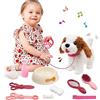 Arkyomi elettronico cane giocattolo che cammina e abbaia cane interattivo peluche con guinzaglio cane parlante giocattolo per bambini