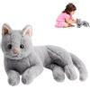 MorisMos Gatto Peluche 52cm Con 4 Cuccioli - Mamma Gatta Morbida E Realistica Per Giochi Di Ruolo