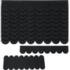 HYRYC 53 pezzi Piccole Coperture Tetti Adesive Tegole Casetta Uccelli Impermeabili per Tetti di Casette Nido Conigliere Cucce per Cani e Tetti di Cassette Postali (Nero)
