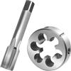 LgowithU Maschio filettato e filettatura M20 x 1,5 mm, HSS Metric maschio, set per filettatura esterna M20, filettatura destra, filettatura fine e filiera