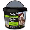 FARBEX Vernice Gommata Liquida Impermeabilizzante - Rivestimento Elastico per Interni/Esterni su Cemento, Legno, Metallo e Piastrelle, 1,2 kg Grigio - Protegge da Umidità e Crepe