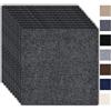 Bcuuozeeing Piastrelle per moquette 30x30cm - 10 pezzi - 0,9 m² - Moquette, piastrelle per moquette autoadesive con retro, moquette resistente per appartamento, ufficio, attività commerciale, grigio scuro