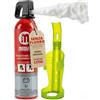notlok Safety Work - Estintore da 750 ml per incendi elettrici senza fluoro + supporto a parete | Spray antincendio delicato sulla pelle per batterie al litio e batterie automobilistiche | Estintore