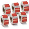 BETCKEY - 6 Rotoli 11353 Etichette Colorate(Rosso) Compatibile con DYMO S0722530, 13mm x 25mm, 6000 Etichette Multiuso Utilizzo per LabelWriter 450 4XL NON per 550 o 5XL