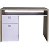 Composad | Scrivania della Linea GLOBO con 1 Cassetto, 1 Anta e 1 Vano, Scrivania Cameretta per PC Con Cassetti, (LxAxP) 110x76,70x59,60 cm, Colore Rovere e Bianco Laccato, Made in Italy