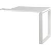 Composad | Allungo per Scrivanie SR4815-SR4816 della Linea DISEGNO, (LxAxP) 90x74,30x60 cm, Bianco Laccato, Made in Italy