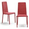 REDÒKASA Sedia imbottita MADE IN ITALY BETTY PLUS per sala da pranzo, cucina, soggiorno, design moderno, struttura robusta in metallo rivestita, schienale e seduta rivestiti in velluto (2, Rosso)