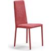REDÒKASA Sedia imbottita MADE IN ITALY BETTY PLUS per sala da pranzo, cucina, soggiorno, design moderno, struttura robusta in metallo rivestita, schienale e seduta rivestiti in velluto (1, Rosso)