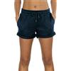 icyzone Pantaloncini da Donna Palestra Cotone Alta Vita, Shorts Donna Sportivi con Tasche Pantaloni Corti per Corsa Running Fitness (L,Blu Navy)