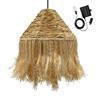 Lumisky Lampada a sospensione solare LEONORA SOLAR in giacinto d'acqua con cavo ibrido di rete e solare 5 m di lunghezza