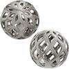 DRW Set di 2 Sfere di Ceramica in Argento 11 cm