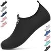 BARFULKER Uomo Donna Scarpe da Scoglio Water Shoes Scarpette per Scogli Scarpe Mare Antiscivolo Scarpe Spiaggia Traspirante Scarpe Acquatiche per Sport Acquatici Parco Acquatico.Nero,41 EU